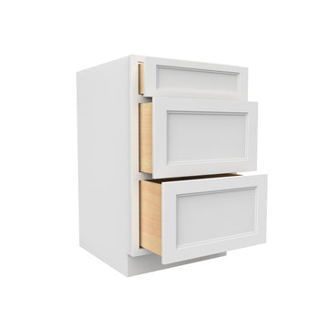 RTA - Fashion White - 3 Drawer Base Cabinet | 21"W x 34.5"H x 24"D