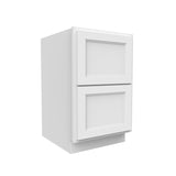 RTA - Fashion White - 2 Drawer Base Cabinet | 33"W x 34.5"H x 24"D