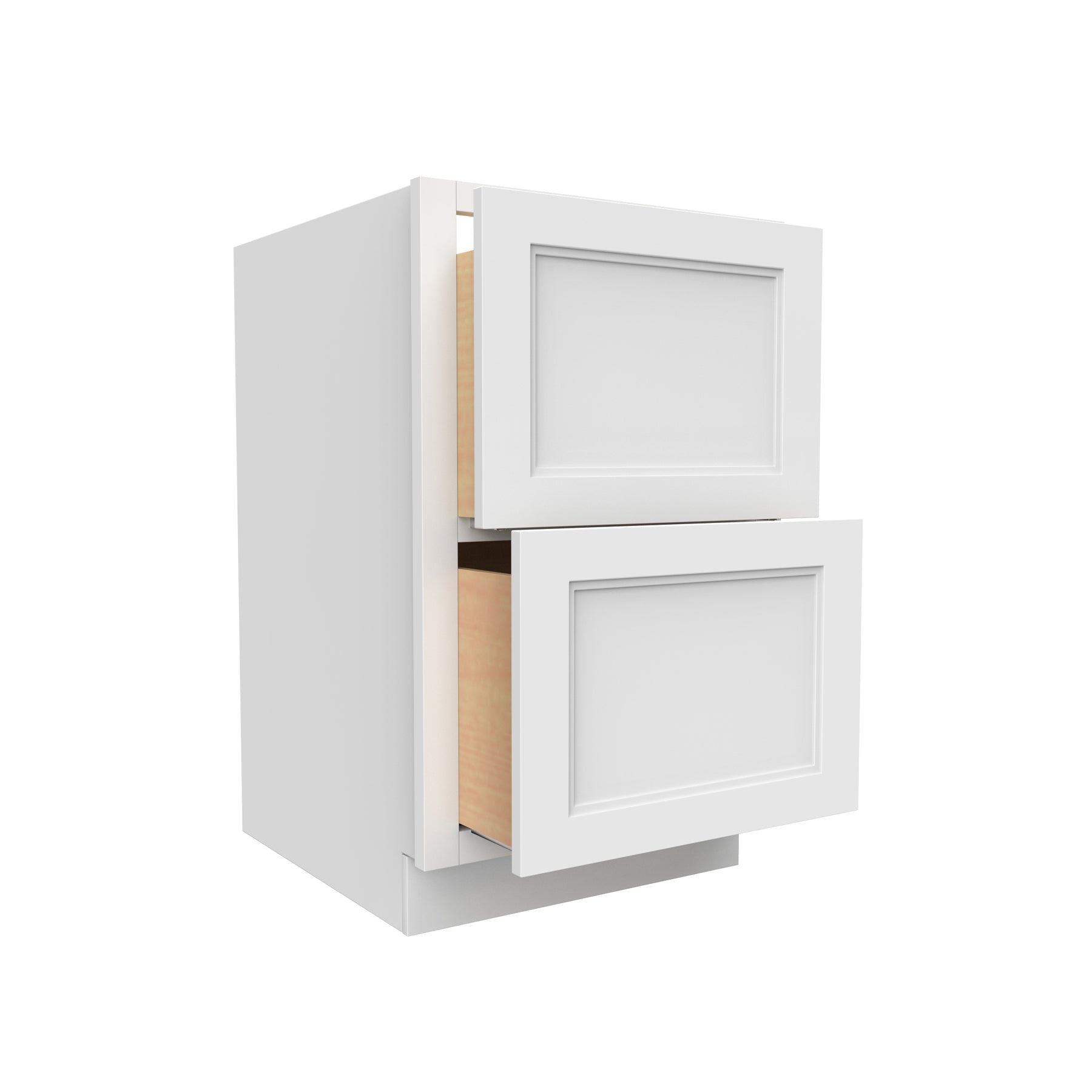 Fashion White - 2 Drawer Base Cabinet | 36"W x 34.5"H x 24"D