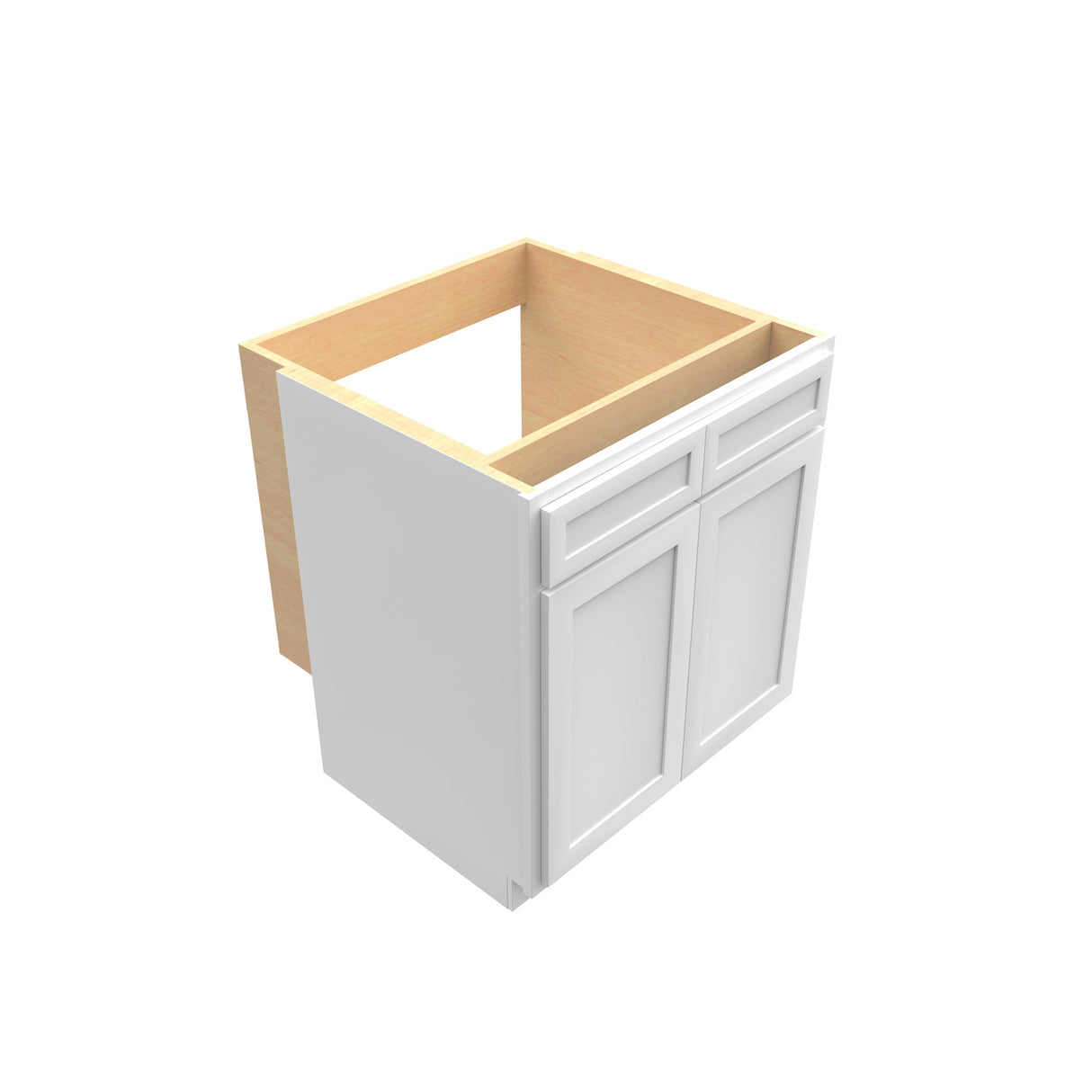 RTA - Fashion White - Double Door Handicap Removable Sink Base Cabinet | 30"W x 34.5"H x 24"D