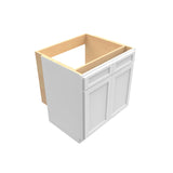 RTA - Fashion White - Double Door Handicap Removable Sink Base Cabinet | 33"W x 34.5"H x 24"D
