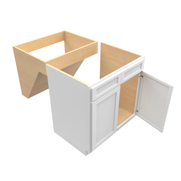 Fashion White - Double Door Handicap Removable Sink Base Cabinet | 33