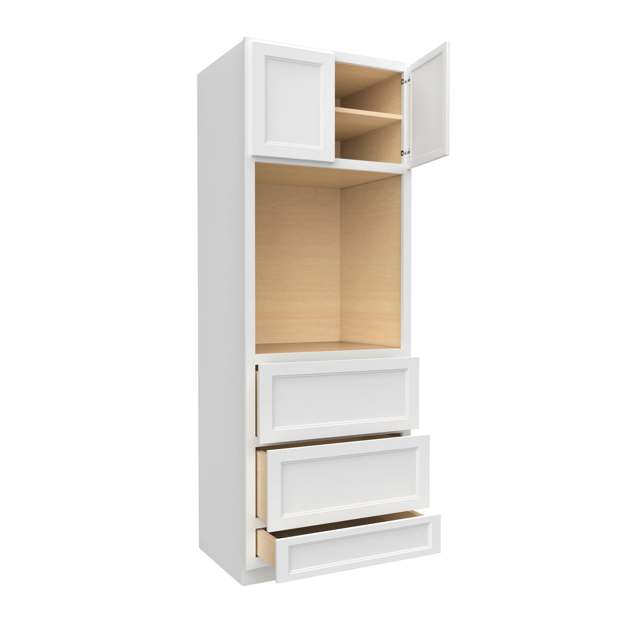 RTA - Fashion White - Single Oven Cabinet | 30"W x 84"H x 24"D