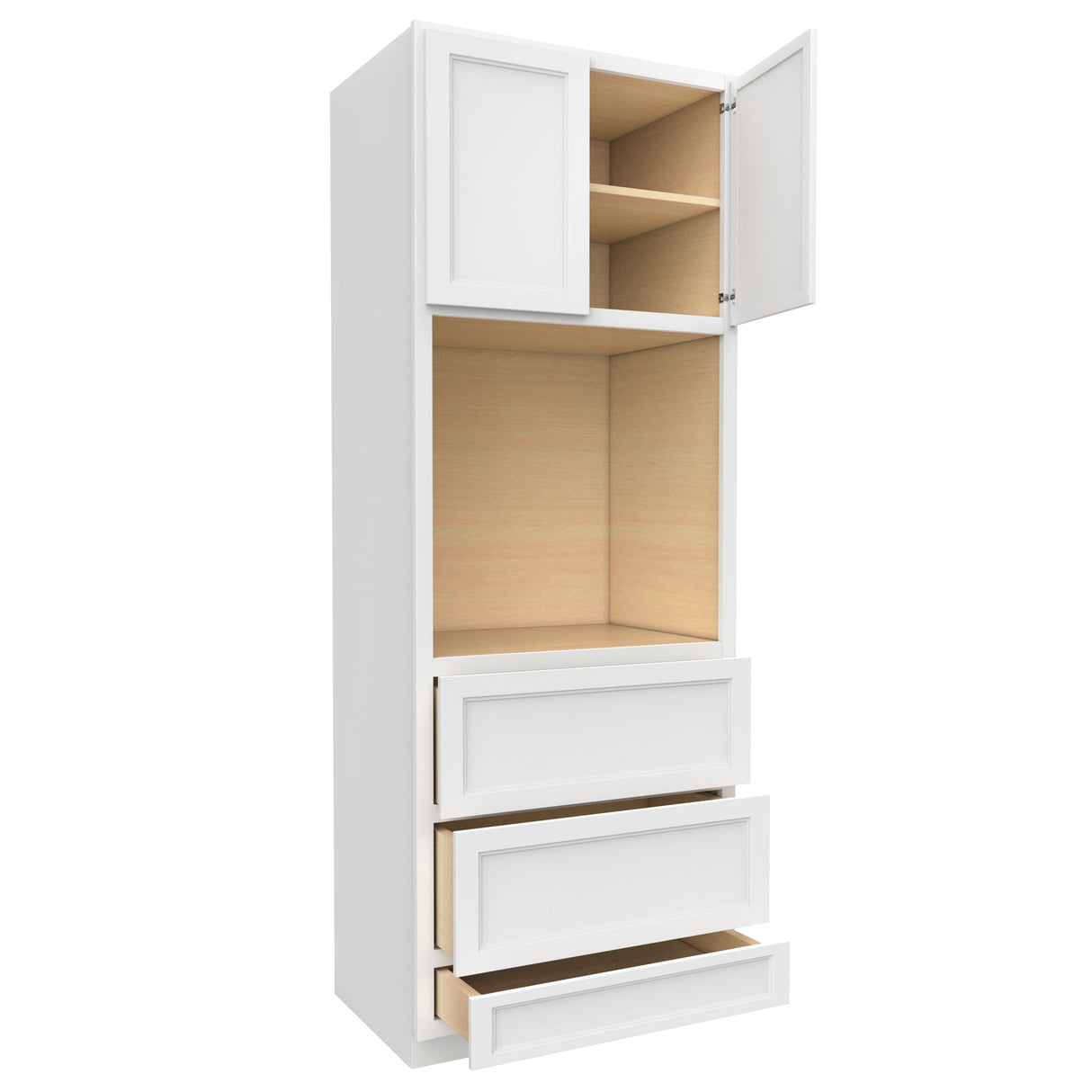 RTA - Fashion White - Single Oven Cabinet | 33"W x 90"H x 24"D