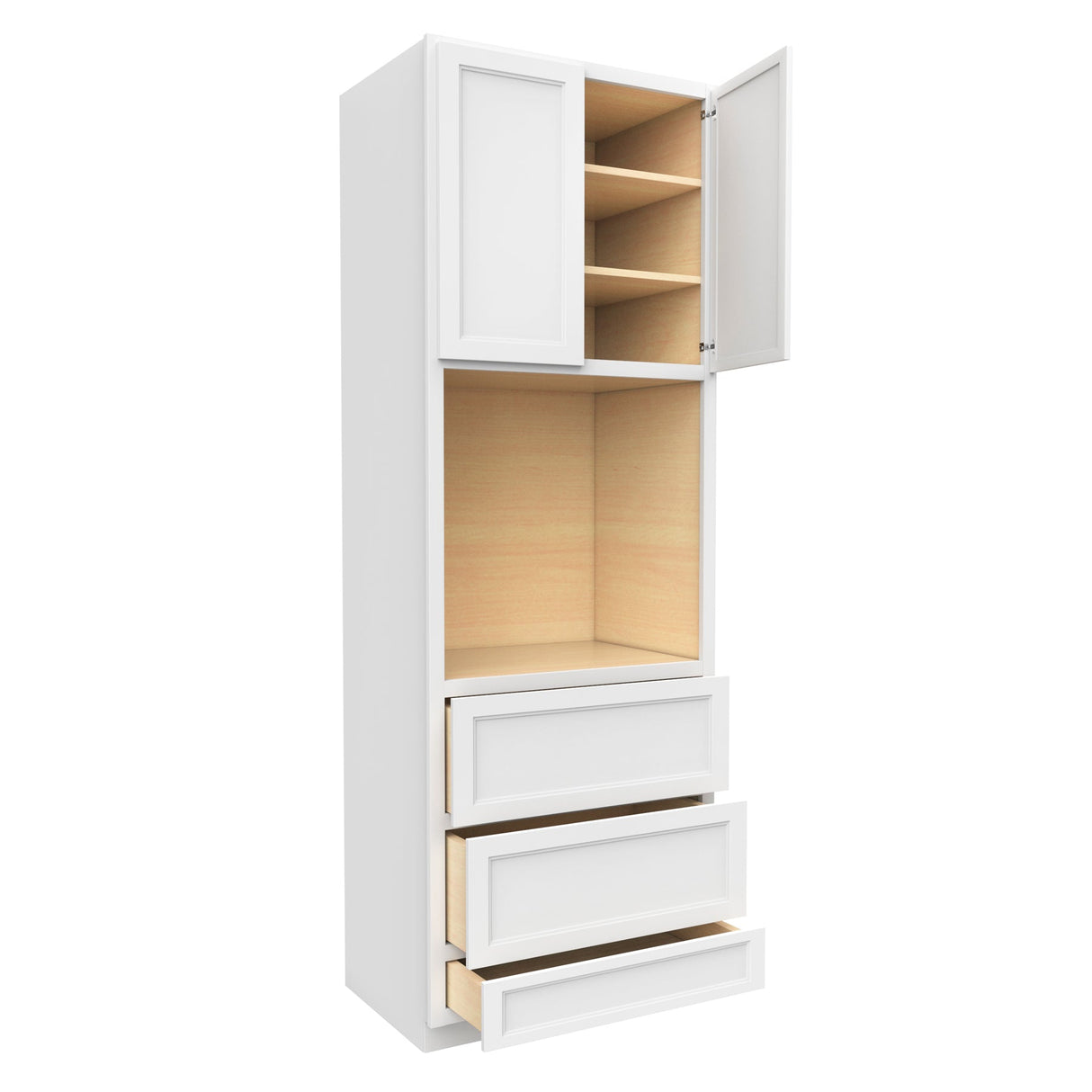 RTA - Fashion White - Single Oven Cabinet | 33"W x 96"H x 24"D