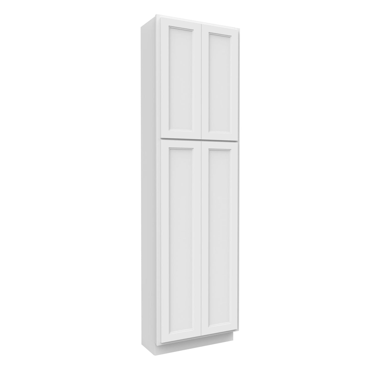 RTA - Fashion White - Double Door Utility Cabinet | 24"W x 84"H x 12"D