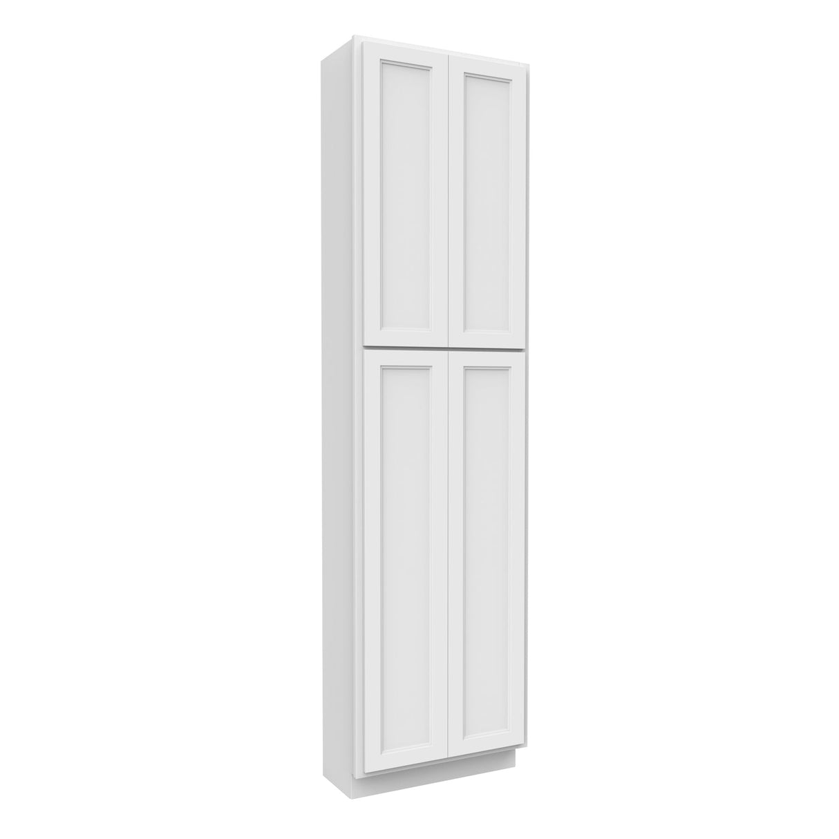 RTA - Fashion White - Double Door Utility Cabinet | 24"W x 90"H x 12"D