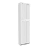 RTA - Fashion White - Double Door Utility Cabinet | 24"W x 90"H x 12"D