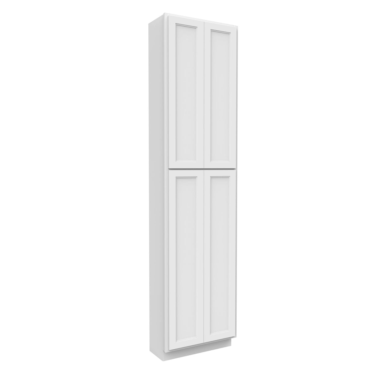 RTA - Fashion White - Double Door Utility Cabinet | 24"W x 96"H x 12"D