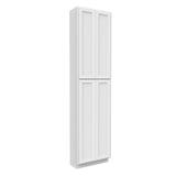 RTA - Fashion White - Double Door Utility Cabinet | 24"W x 96"H x 12"D