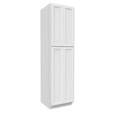 RTA - Fashion White - Double Door Utility Cabinet | 24"W x 90"H x 24"D