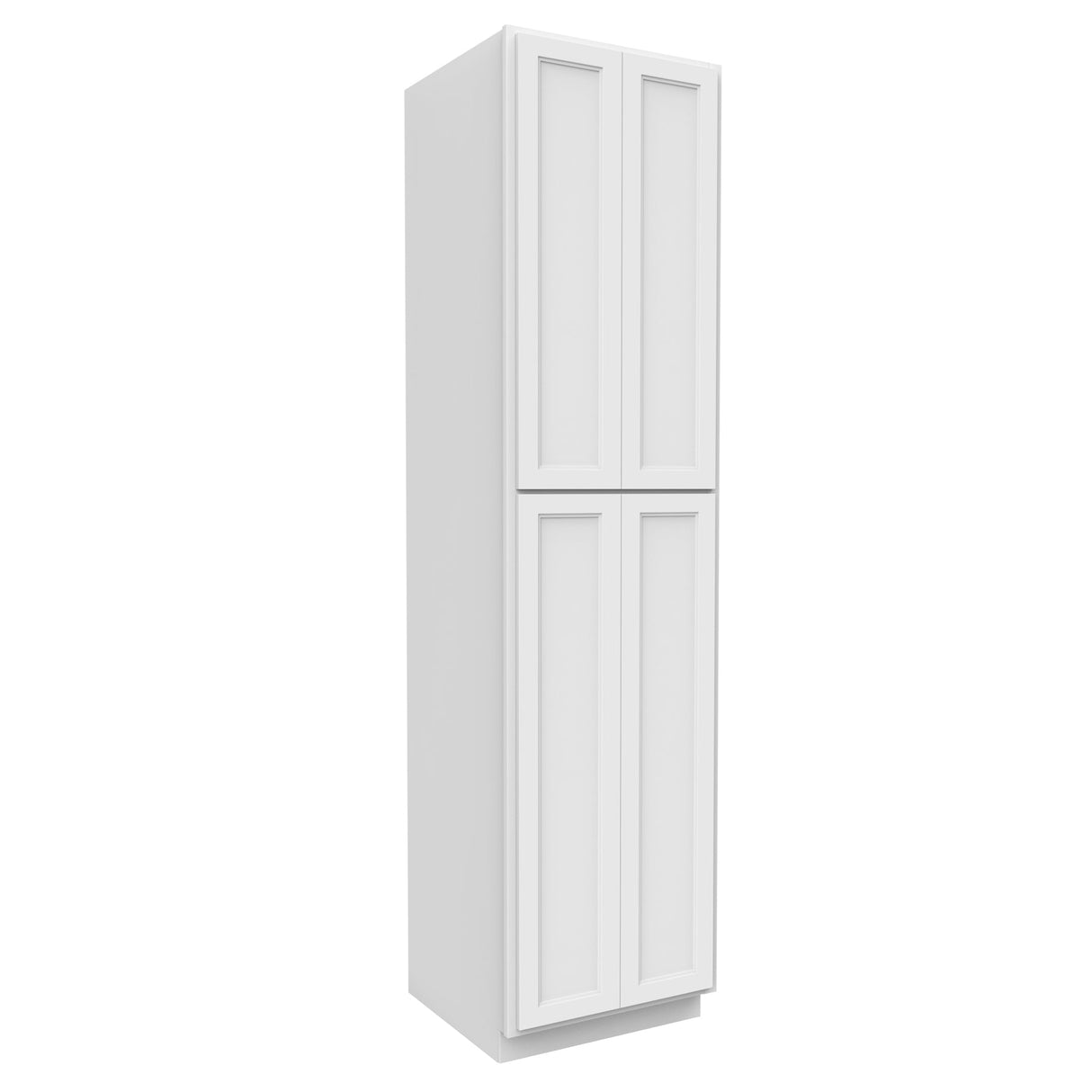 RTA - Fashion White - Double Door Utility Cabinet | 24"W x 96"H x 24"D