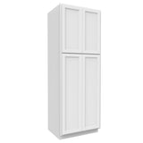 RTA - Fashion White - Double Door Utility Cabinet | 30"W x 84"H x 24"D