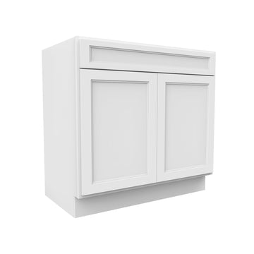 RTA - Fashion White - Double Door Vanity Sink Base Cabinet | 36