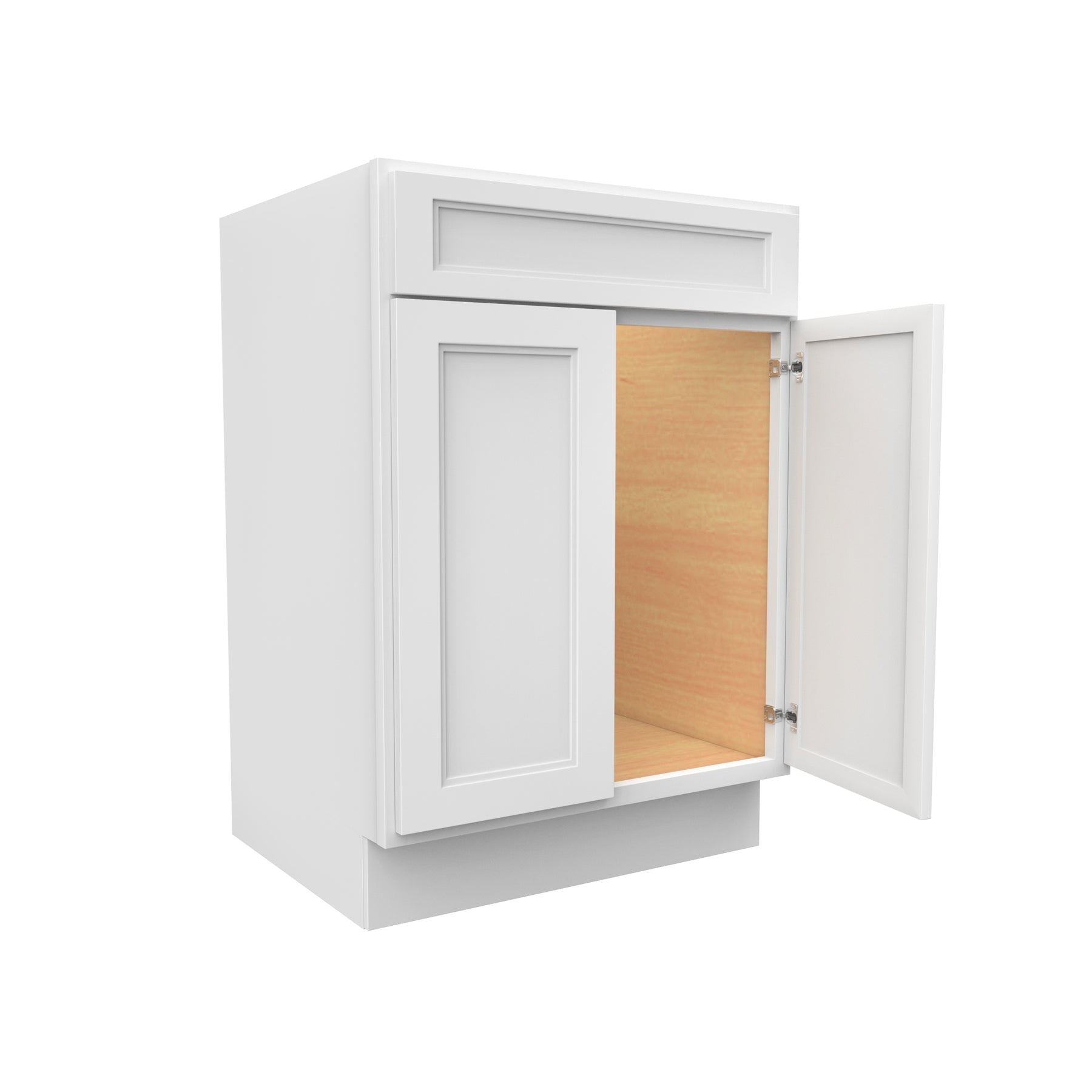 RTA - Fashion White - Double Door Vanity Sink Base Cabinet | 24"W x 34.5"H x 21"D