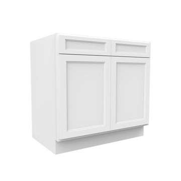 Fashion White - Double Door Base Cabinet | 36"W x 34.5"H x 24"D