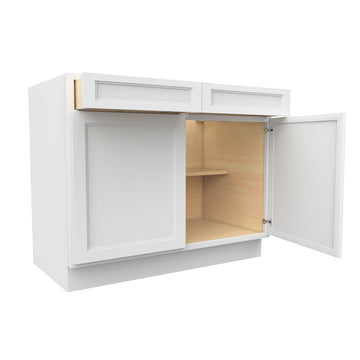 Fashion White - Double Door Base Cabinet | 42"W x 34.5"H x 24"D