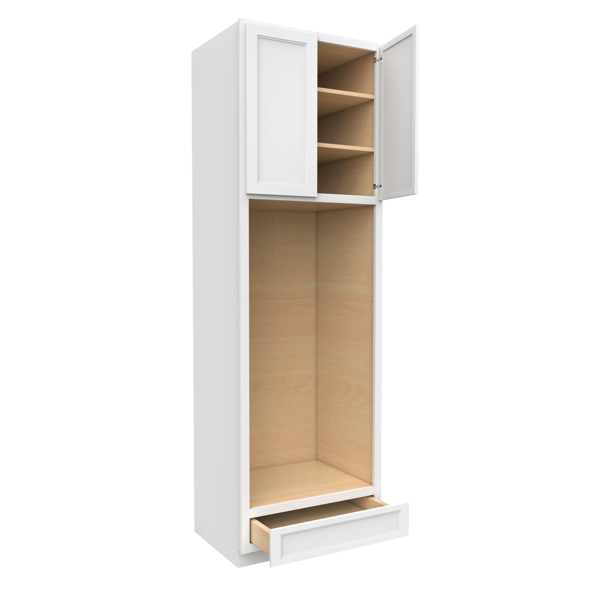 RTA - Fashion White - Double Oven Cabinet | 30"W x 96"H x 24"D