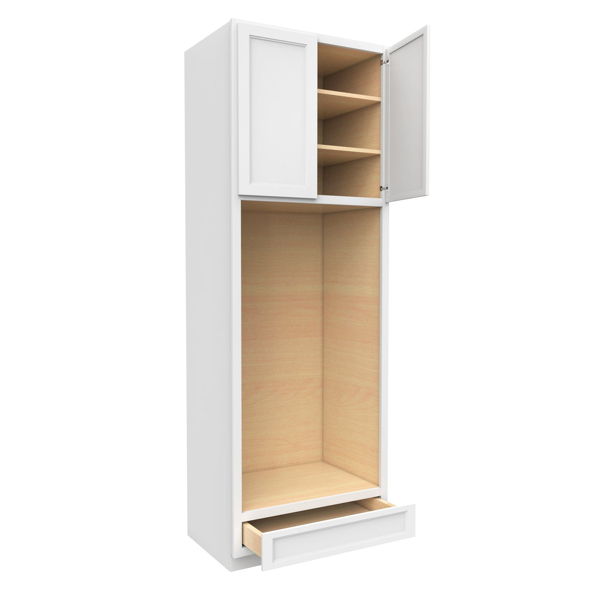 RTA - Fashion White - Double Oven Cabinet | 33"W x 96"H x 24"D