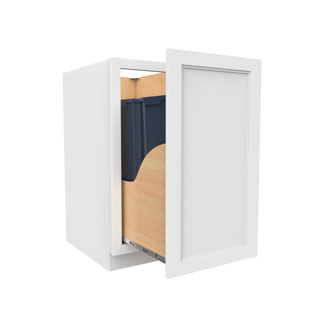 RTA - Fashion White - Waste Basket Cabinet | 21"W x 34.5"H x 24"D