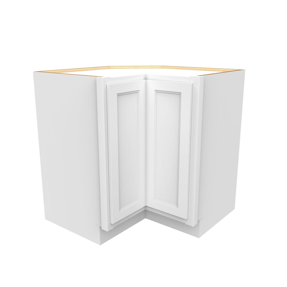 RTA - Fashion White - Lazy Susan Corner Base Cabinet | 33"W x 34.5"H x 24"D