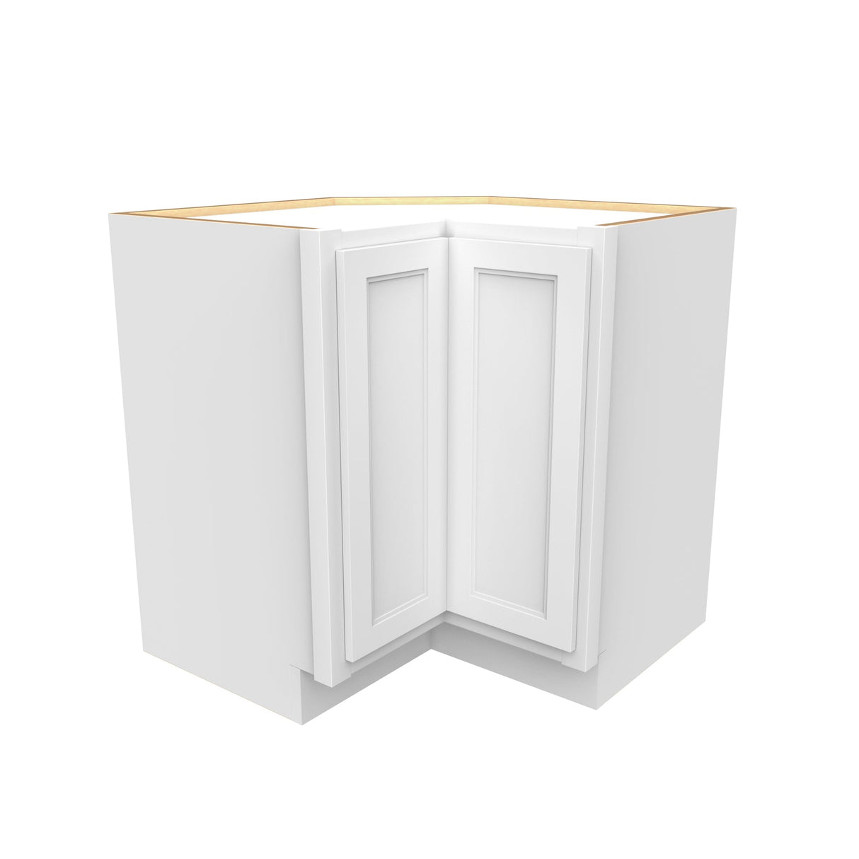 RTA - Fashion White - Lazy Susan Corner Base Cabinet | 33"W x 34.5"H x 24"D