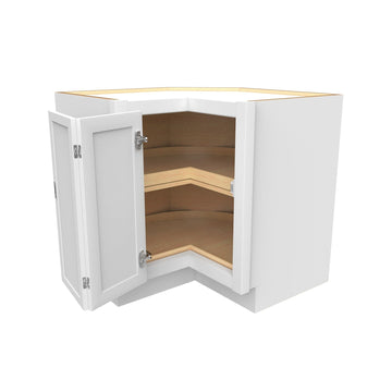 RTA - Fashion White - Lazy Susan Corner Base Cabinet | 36"W x 34.5"H x 24"D
