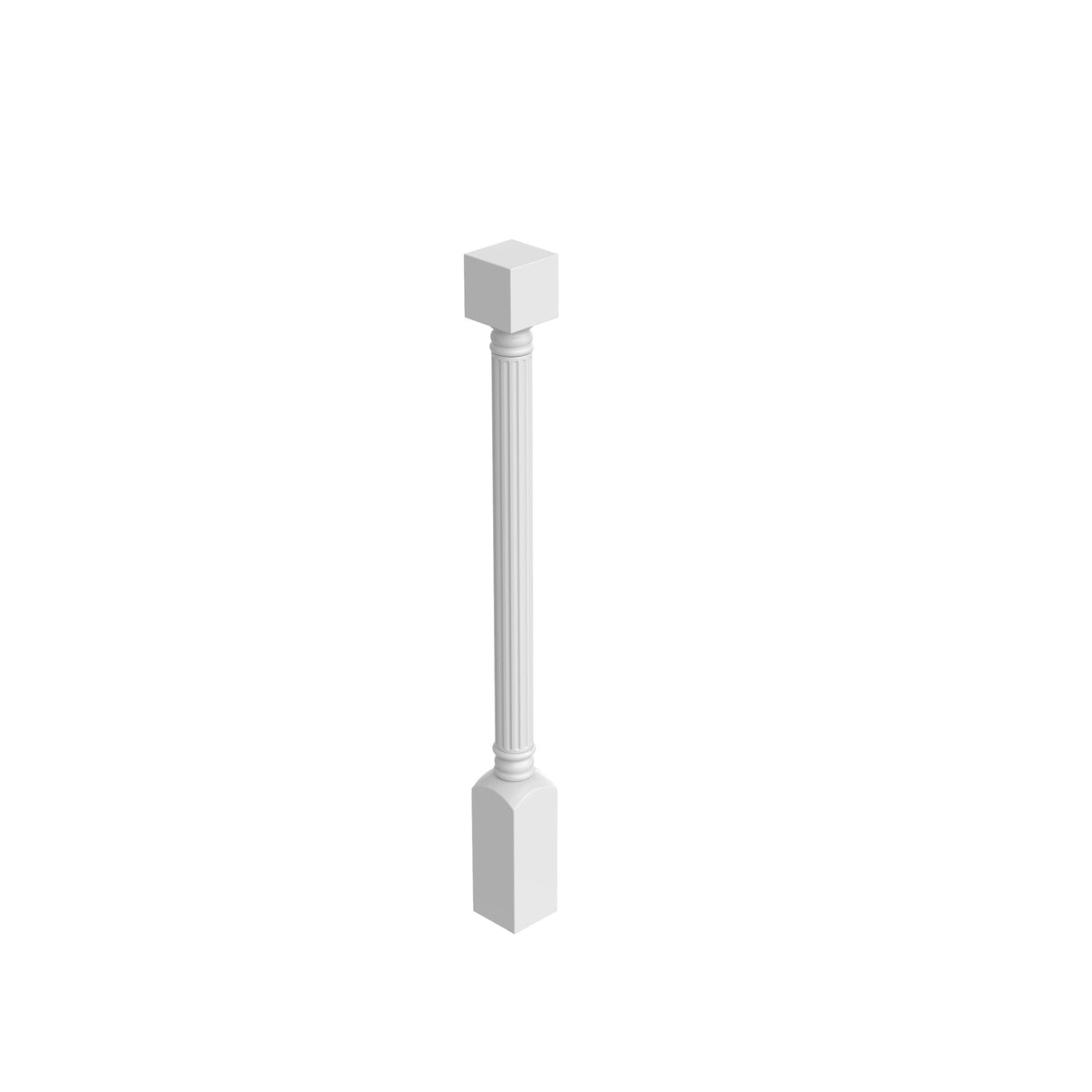 RTA - Fashion White - Post - Fluted | 3"W x 34.5"H x 3"D