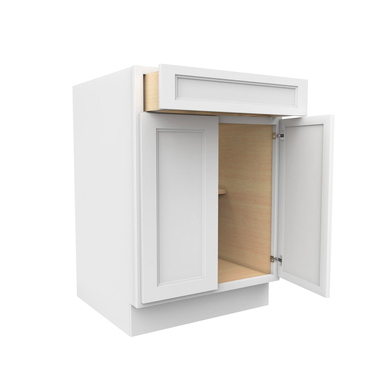 RTA - Fashion White - Double Door Base Cabinet | 24"W x 34.5"H x 24"D