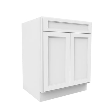 RTA - Fashion White - Single Drawer Front 2 Door Sink Base Cabinet | 27