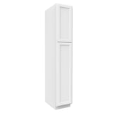 RTA - Fashion White - Single Door Utility Cabinet | 15"W x 84"H x 24"D