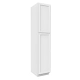 RTA - Fashion White - Single Door Utility Cabinet | 18"W x 90"H x 24"D