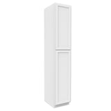 RTA - Fashion White - Single Door Utility Cabinet | 18"W x 96"H x 24"D