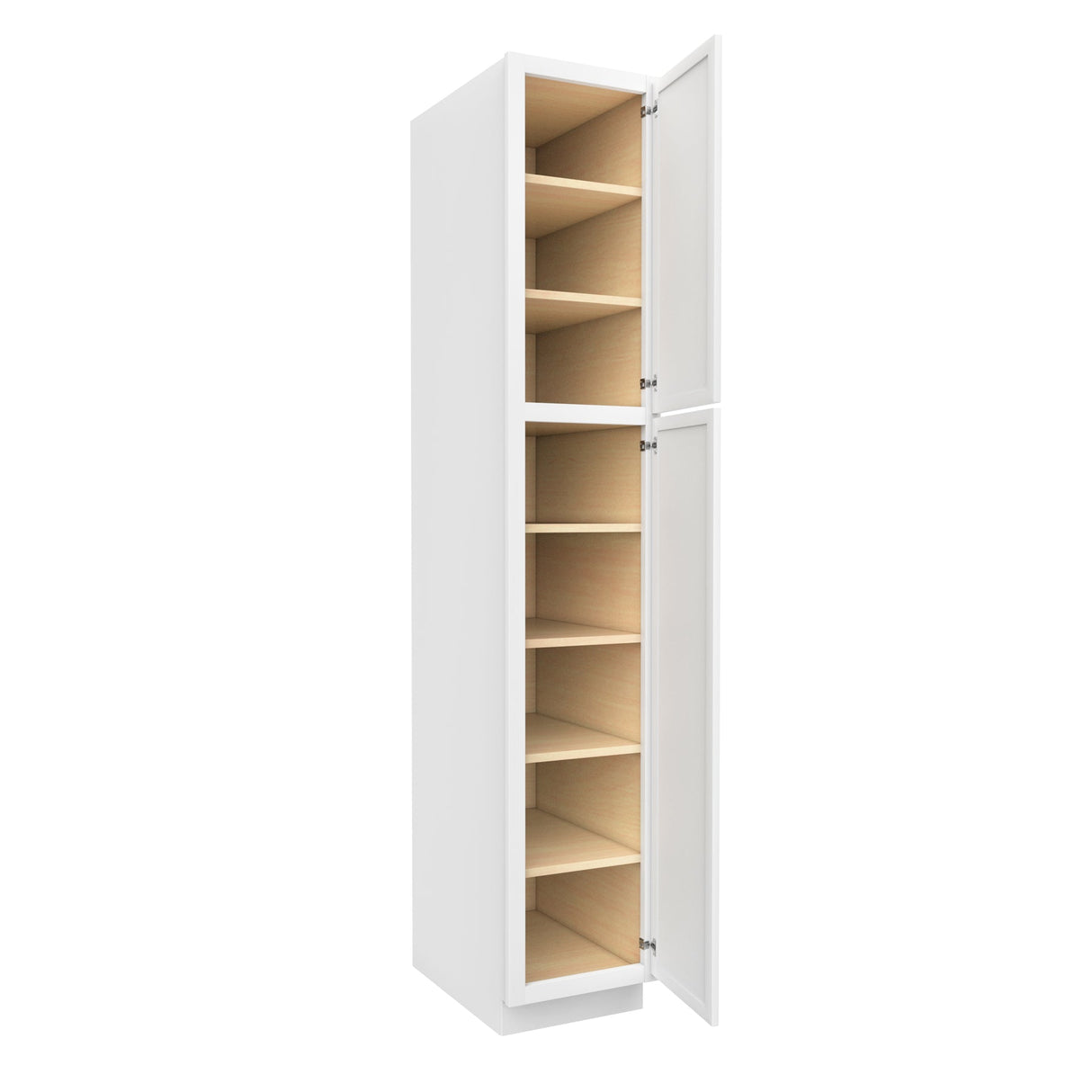 RTA - Fashion White - Single Door Utility Cabinet | 15"W x 84"H x 24"D