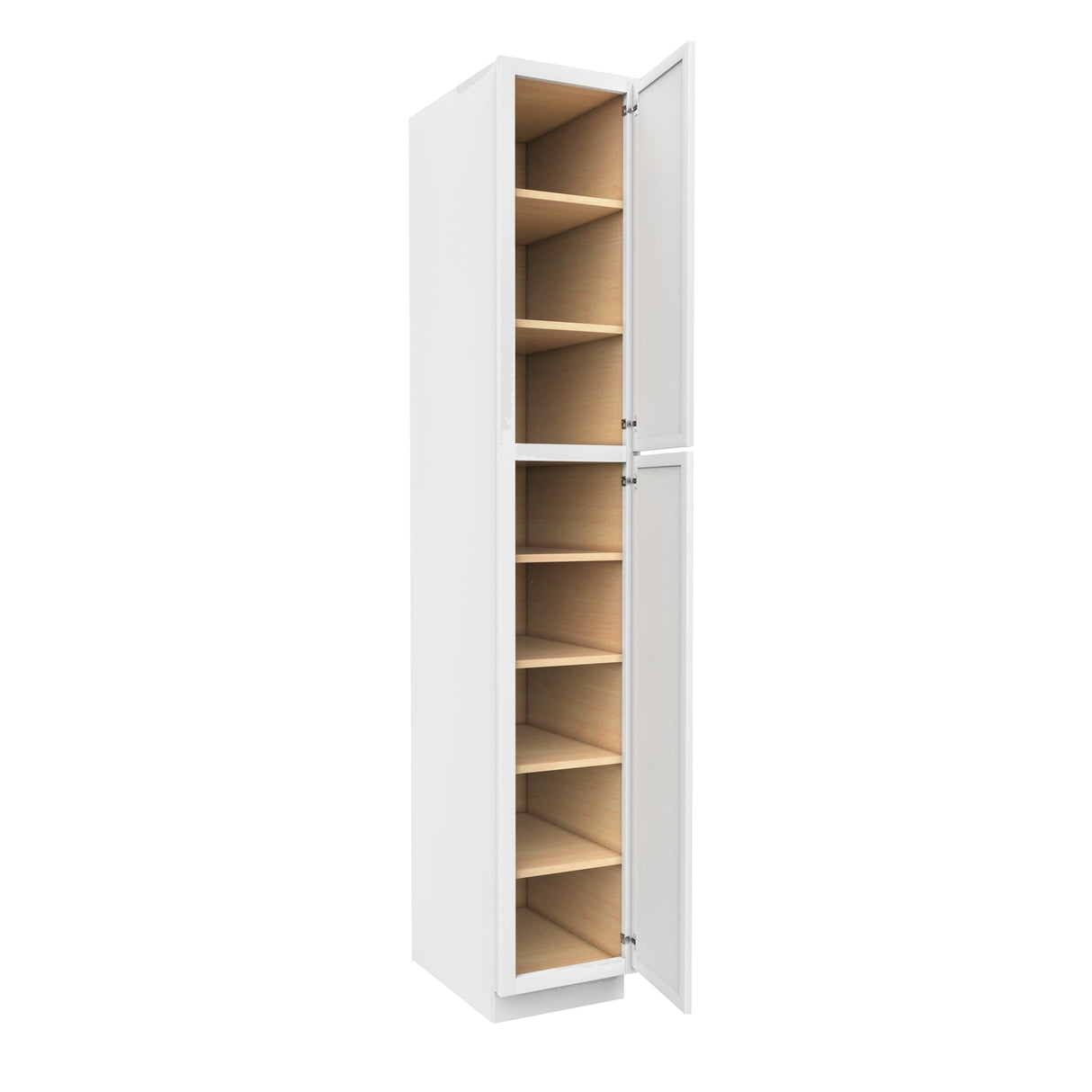 RTA - Fashion White - Single Door Utility Cabinet | 15"W x 90"H x 24"D