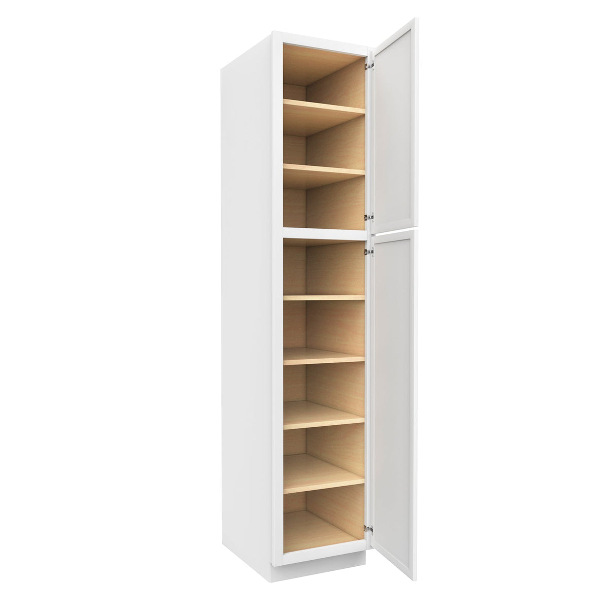 RTA - Fashion White - Single Door Utility Cabinet | 18"W x 84"H x 24"D