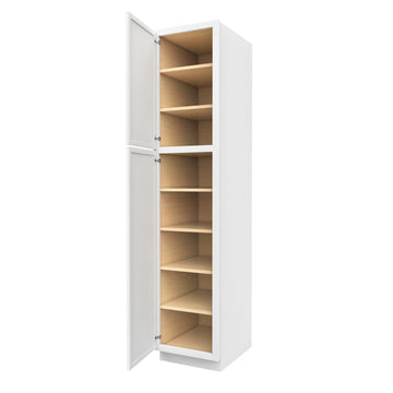 RTA - Fashion White - Single Door Utility Cabinet | 18"W x 84"H x 24"D