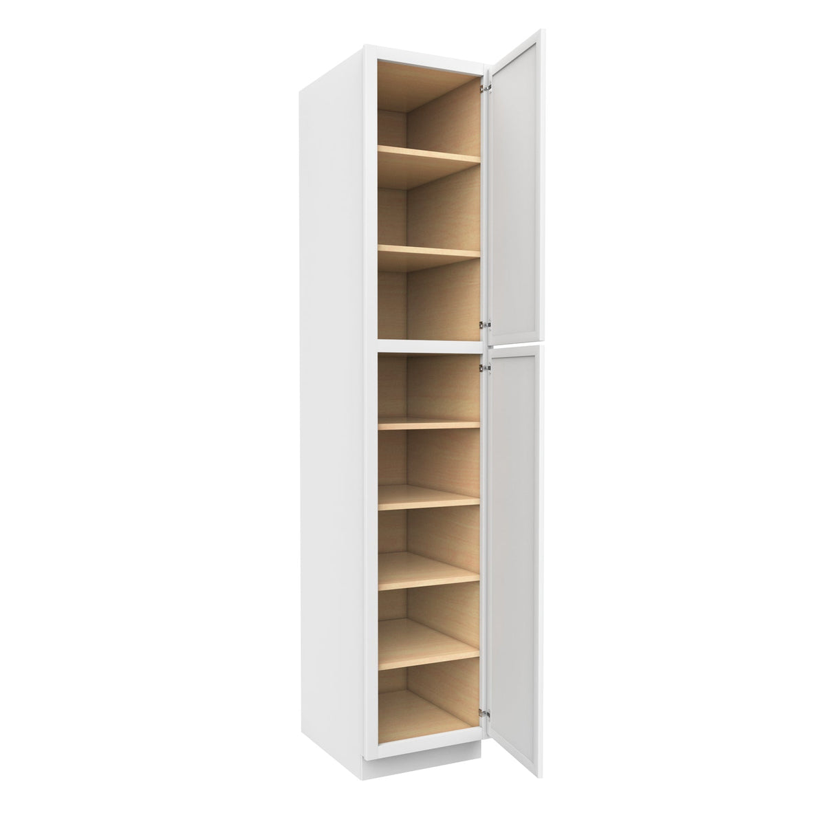 RTA - Fashion White - Single Door Utility Cabinet | 18"W x 90"H x 24"D