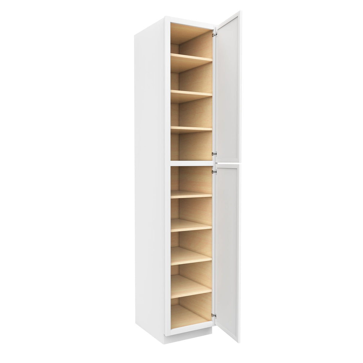 RTA - Fashion White - Single Door Utility Cabinet | 18"W x 96"H x 24"D