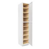 RTA - Fashion White - Single Door Utility Cabinet | 18"W x 96"H x 24"D