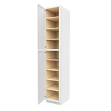 RTA - Fashion White - Single Door Utility Cabinet | 18"W x 96"H x 24"D