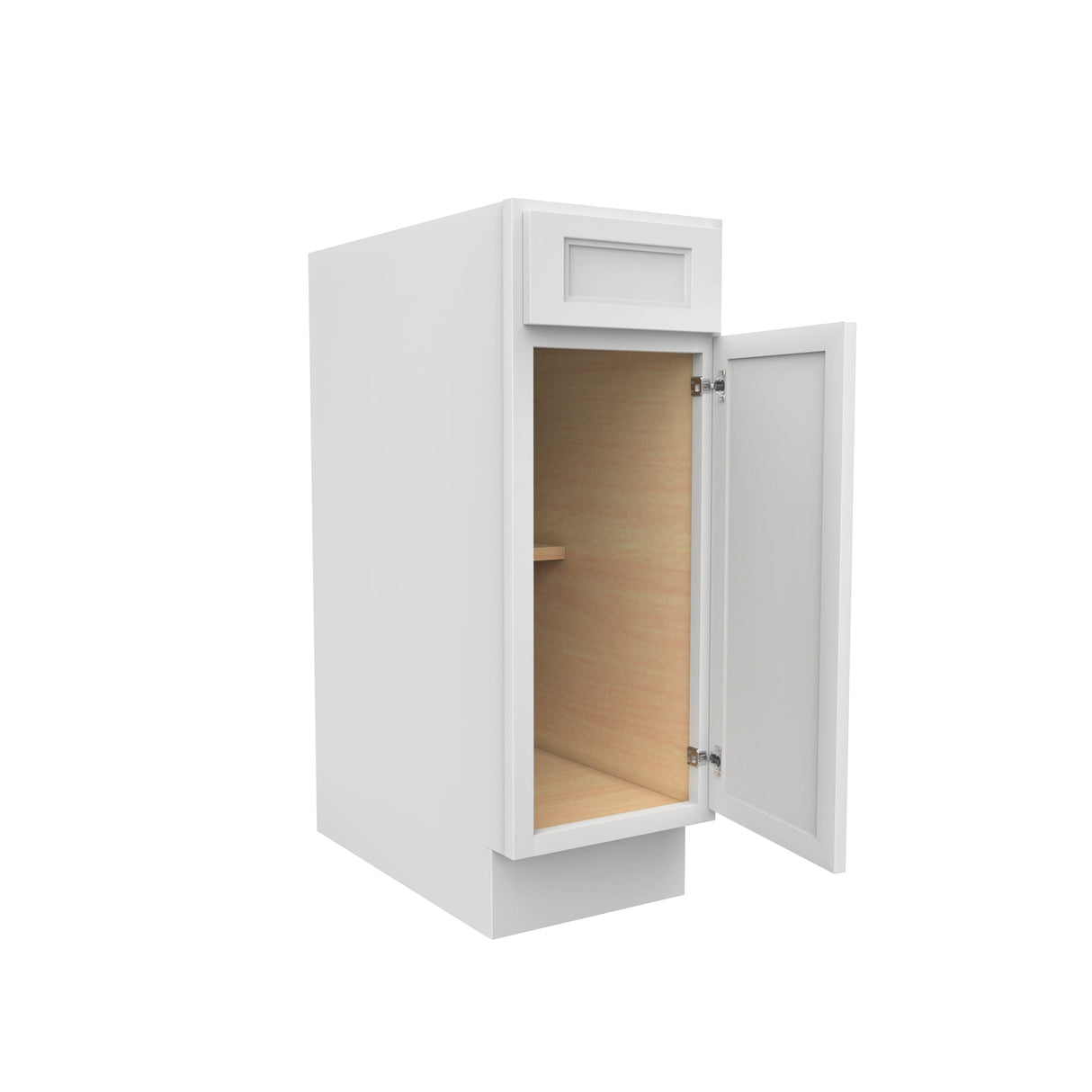RTA - Fashion White - Single Door & Drawer Base Cabinet | 12"W x 34.5"H x 24"D