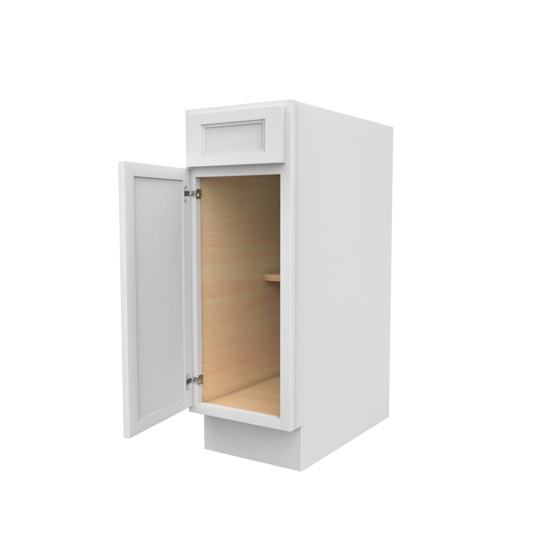 RTA - Fashion White - Single Door & Drawer Base Cabinet | 12"W x 34.5"H x 24"D