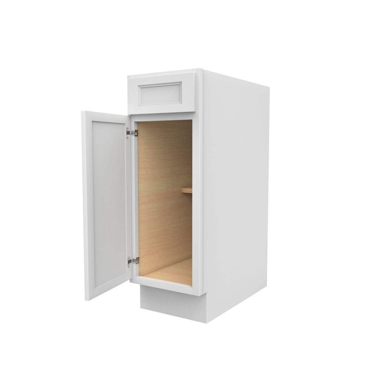 RTA - Fashion White - Single Door & Drawer Base Cabinet | 12"W x 34.5"H x 24"D