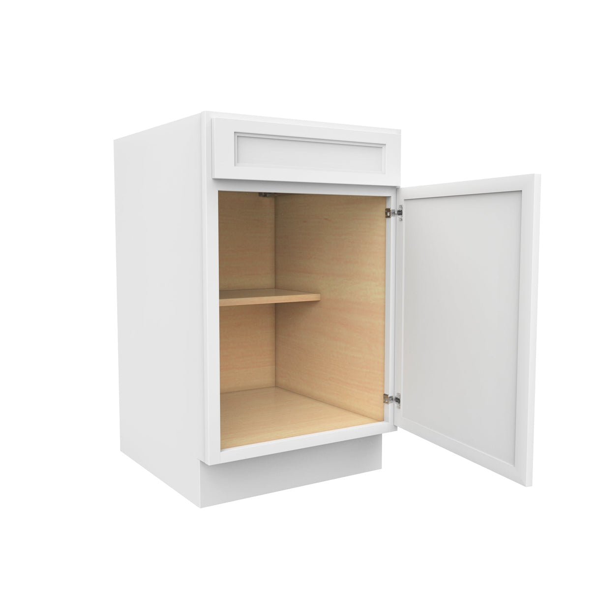 RTA - Fashion White - Single Door & Drawer Base Cabinet | 21"W x 34.5"H x 24"D
