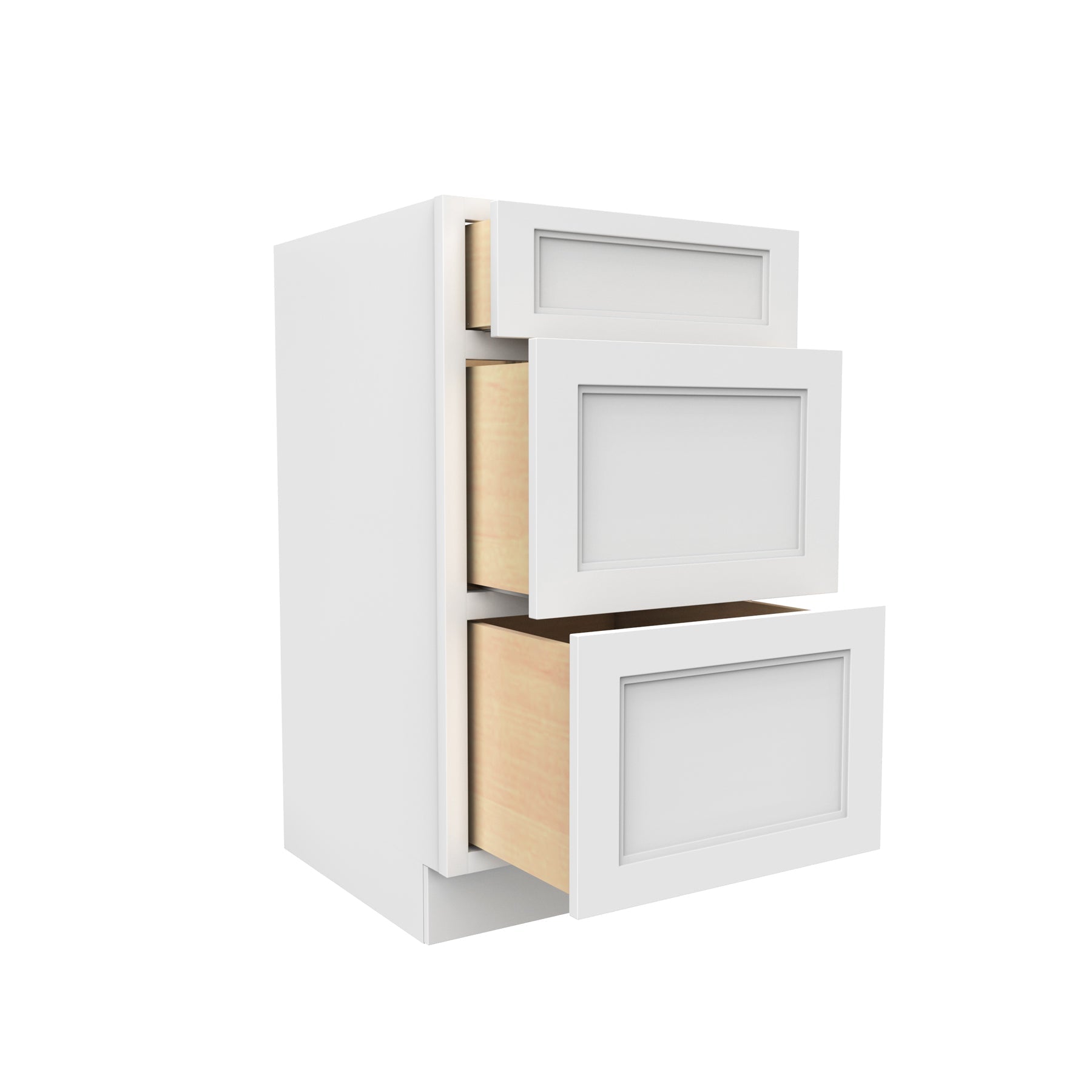 RTA - Fashion White - Vanity Drawer Base Cabinet | 18"W x 34.5"H x 21"D