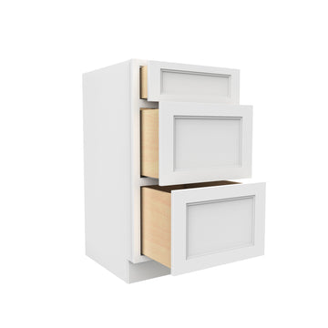 Fashion White - Vanity Drawer Base Cabinet | 18"W x 34.5"H x 21"D