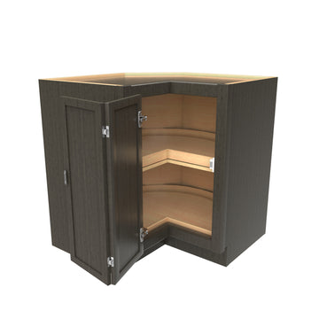 Elegant Smoky Grey - Lazy Suzan Corner Base Cabinet | 33"W x 34.5"H x 24"D
