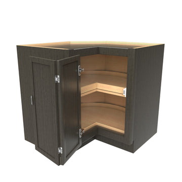 RTA - Elegant Smoky Grey - Lazy Susan Corner Base Cabinet | 36"W x 34.5"H x 24"D