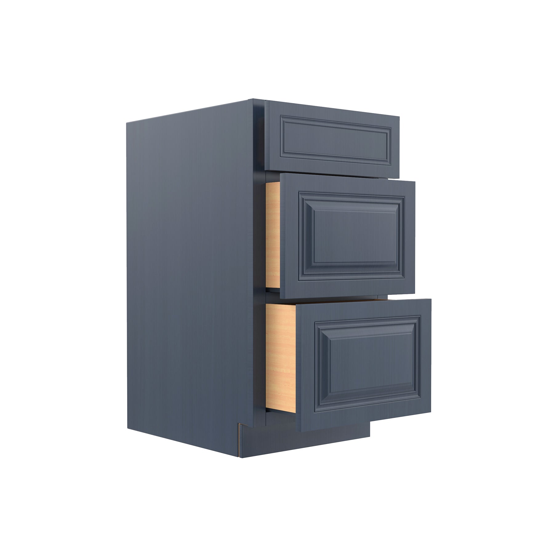 Park Avenue Ocean Blue - 3 Drawer Base Cabinet | 18"W x 34.5"H x 24"D